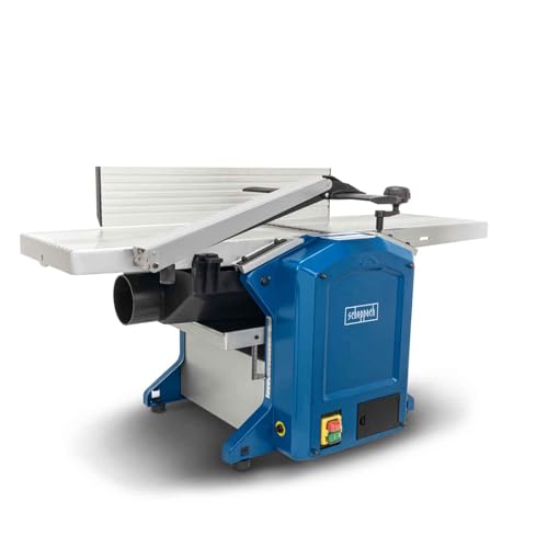 Scheppach Abricht- & Dickenhobelmaschine HMS1250 Hobelmaschine | 1800W Leistung | 2 HS-Hobelmesser | schwenkbarer Anschlag | Messerdrehzahl 9000-1 | Durchlasshöhe/-breite 160/305mm | Spanabnahme 2mm von Scheppach