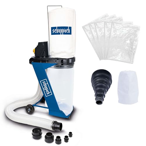 Scheppach Absauganlage Set (DC500 inkl. 5 Spänesäcke, 1 Filtersack & flexibler Adapter) von Scheppach