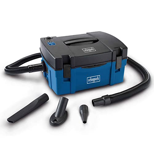 Scheppach Absauganlage HD2P 3in1 Absaugung 1250W | Staubsauger mit Ausblasfunktion | Luftleistung 120m³/h | Füllmenge 5L | Unterdruck 2000Pa | SchlauchØ/-länge 40/2000mm | inkl. 3 Düsenaufsätze von Scheppach