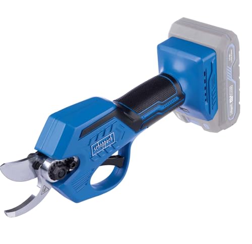 Scheppach Akku-Astschere BC-PRS28-X Brushless | Strauchschere | Schnittdurchmesser 28 mm | 2 einstellbare Klingendurchmesser 15 & 28 mm | robustest Kunststoffgehäuse | 20-V-IXES-Serie von Scheppach