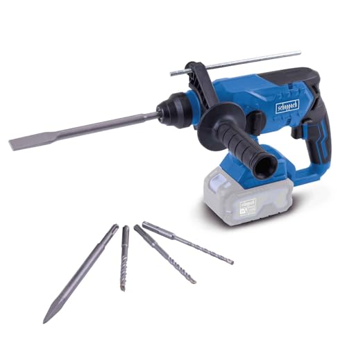 Scheppach Akku-Bohrhammer BC-RHD230-X 20V Brushless Meißelhammer | 20V-IXES-Serie | Schlagzahl 5500 bpm | Durchmesser Bohrung 24mm (Beton & Stein), 13 (Metall), 27 (Holz) | (Ohne Akku & Ladegerät) von Scheppach