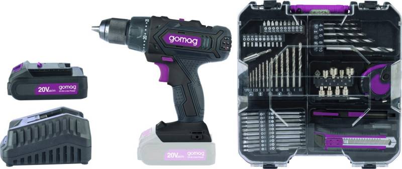 Scheppach Akku-Bohrmaschine Gomag Akku-Bohrschrauber-Set GO-ASK74/1 20 V von Scheppach
