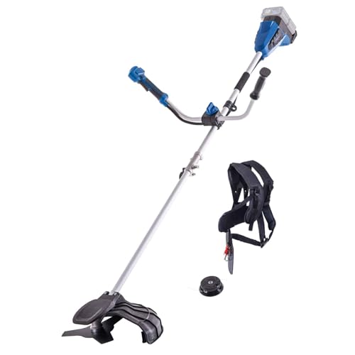 Scheppach Akku-Freischneider BC-BCH380/40-X Brushless | Schnittbreite Rasentrimmer 380 mm/Motorsense 255 mm | Faden Rasentrimmer 4 m / 1,6 mm | 2X 20V (40V) | 20V-IXES-Serie von Scheppach