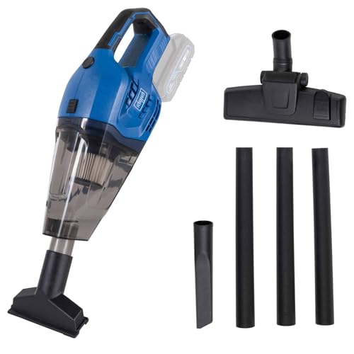 Scheppach Akku Handstaubsauger C-HVC150-X 20V Bodenstaubsauger mit 10 kPa Absaugleistung | 20V-IXES-Serie | 560ml Staubfangbehälter | Inkl. 3 Düsen & Verlängerungsrohren | (Ohne Akku & Ladegerät) von Scheppach