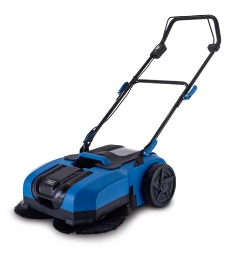 Scheppach Akku-Kehrmaschine C-S610-X, 610 mm Arbeitsbreite, max. Flächenleistung 2000 m2 | Bürstengeschwindigkeit 160/190 / 220 U/Min | Schmutzfangbehälter 20L | 20-V-IXES-Serie von Scheppach