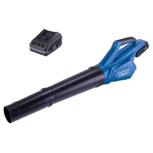 Scheppach Akku-Laubbläser C-BL700-X 20V axiales Laubgebläse | Luftleistung 516 m³/h | Luftgeschwindigkeit 155 km/h | 20V-IXES-Serie | mit 2Ah Akku & Ladegerät von Scheppach