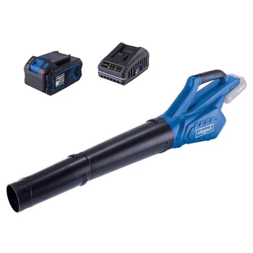 Scheppach Akku-Laubbläser C-BL700-X 20V axiales Laubgebläse | Luftleistung 516 m³/h | Luftgeschwindigkeit 155 km/h | 20V-IXES-Serie | mit 4Ah Akku & Ladegerät von Scheppach