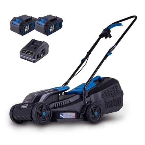 Scheppach Akku-Rasenmäher BC-MP320-X 20V Brushless Akkumäher | 32cm Schnittbreite | für 250-300 m2 | Schnitthöhenverstellung von 20-60mm | 30L Korb | 20V-IXES-Serie | mit 2X 4Ah Akku & 2,4A Ladegerät Scheppach Akku-Rasenmäher BC-MP320-X 20V Brushless Akkumäher | 32cm Schnittbreite | für 250-300 m2 | Schnitthöhenverstellung von 20-60mm | 30L Korb | 20V-IXES-Serie | mit 2X 4Ah Akku & 2,4A Ladegerät von Scheppach