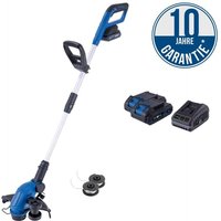 Scheppach Akku Rasentrimmer C-LT300-X – SET-S2 2x2,0 Ah Akku & Ladegerät von Scheppach