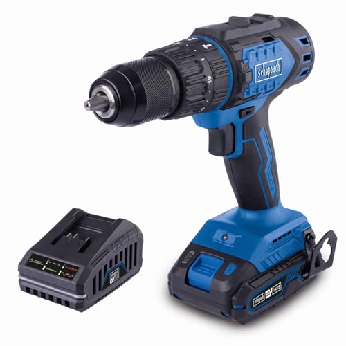 Scheppach Akku Schlagbohrschrauber BC-CD60-X mit 2Ah Starterkit | 3in1 | Brushless Motor | Drehmoment 60Nm | Drehmomentstufen 19+1+1 | Spannbereich 1,5-13mm | LED-Leuchte & Gürtelclip | 20V-IXES-Serie von Scheppach