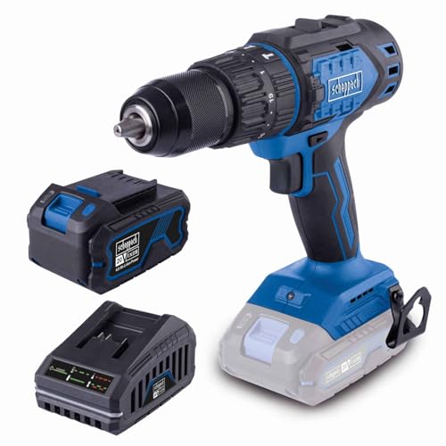 Scheppach Akku Schlagbohrschrauber BC-CD60-X mit 4Ah Starterkit | 3in1 | Brushless Motor | Drehmoment 60Nm | Drehmomentstufen 19+1+1 | Spannbereich 1,5-13mm | LED-Leuchte & Gürtelclip | 20V-IXES-Serie von Scheppach