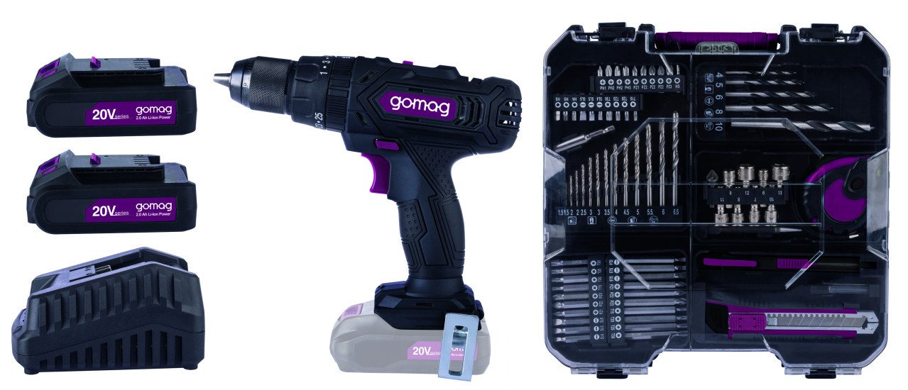 Scheppach Akku-Schlagschrauber Gomag Akku-Schlagbohrschrauber-Set GO-CSK74/2 20 V Scheppach Akku-Schlagschrauber Gomag Akku-Schlagbohrschrauber-Set GO-CSK74/2 20 V von Scheppach