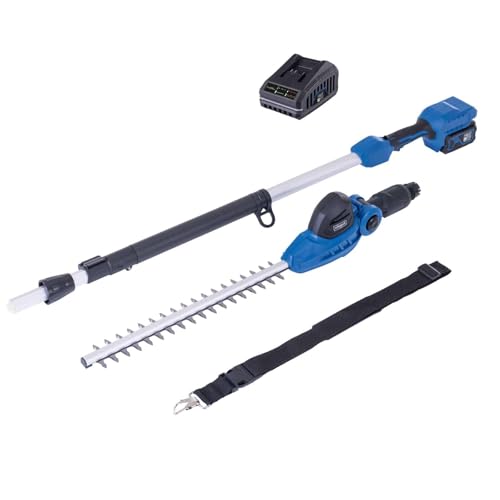 Scheppach Akku-Teleskop-Heckenschere C-PHS410-X | Schnittlänge 410 mm | max. Aststärke 16 mm | Gesamtreichweite 2,6 m | 20-Volt-IXES-Serie | mit 4Ah Akku und Ladegerät von Scheppach