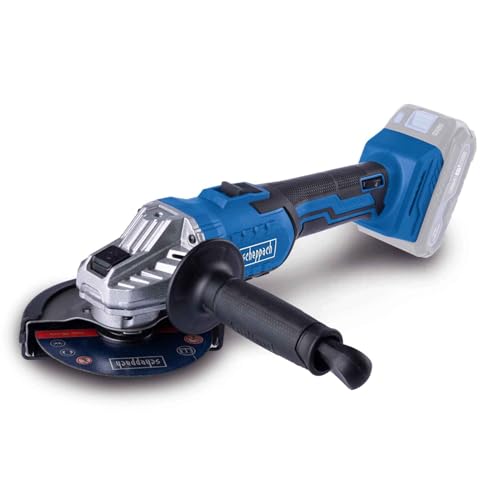 Scheppach Akku Winkelschleifer C-AG125-X Schleifmaschine mit Softstart & Überlastschutz | Schleifscheibe Ø 125mm | 20V-IXES-Serie | Drehzahl 2500‒10000 min-1 in 6 Stufen | Ohne Akku & Ladegerät von Scheppach