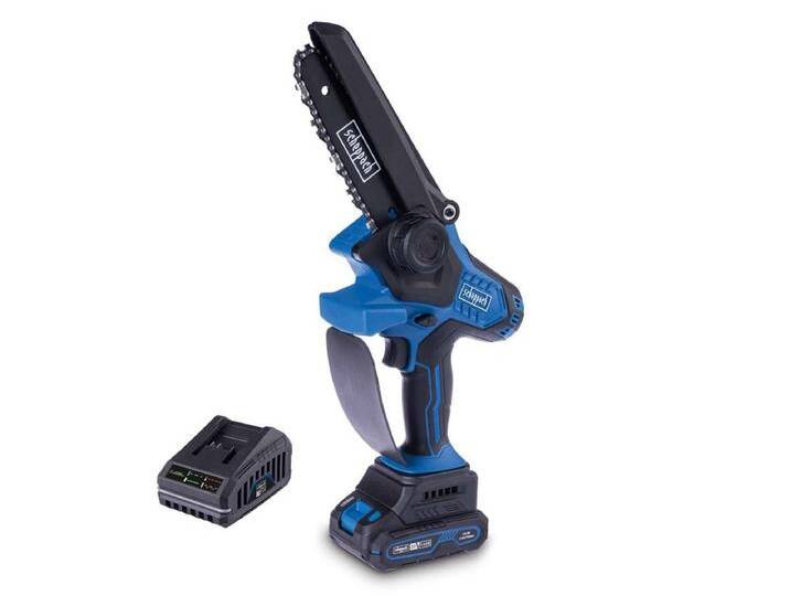 Scheppach Baum- und Strauchschneider BC-PS150-X, (Set, 3 St), Inklusive Starter-Kit 2.0 SBSK2.0 20 V 2,0 Ah Akku & 2,4 A Ladegerät, blau von Scheppach