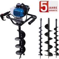 Scheppach Benzin Erdbohrer 1,97 PS Pfahlbohrer Erdbohrgerät EB2000 & 4 Bohrer von Scheppach
