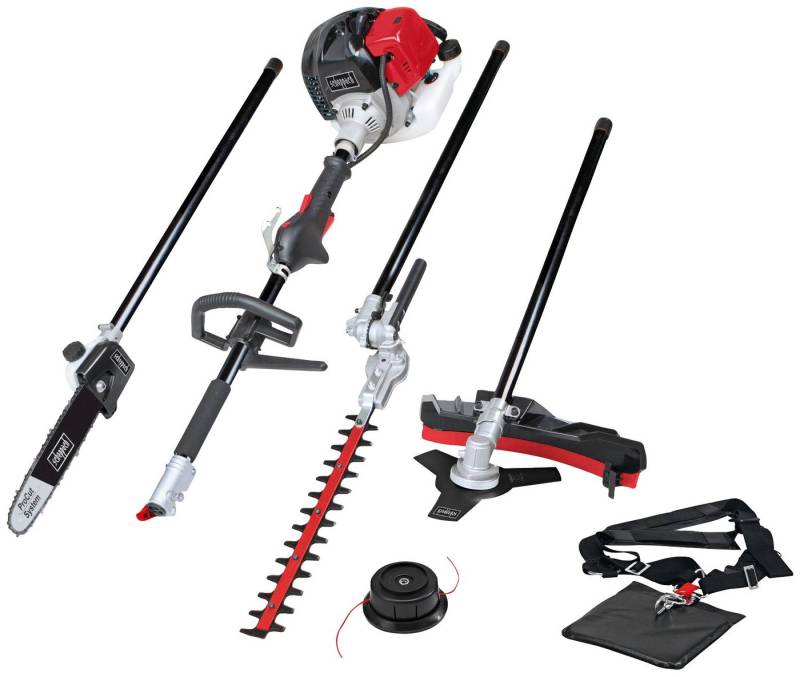 Scheppach Benzin-Motorsense MFH5200-4P 4in1 ProCut, 25,5 cm Arbeitsbreite Messer, 45 cm Arbeitsbreite Faden, (Set), Multifunktionswerkzeug 4in1 von Scheppach