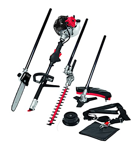 Scheppach Benzin Multigartengerät MT33P Multifunktionsgerät | 4in1 - Rasentrimmer Kettensäge Motorsense Heckenschere | 1,22PS Leistung | 2-Takt-Motor | inkl. Schultergurt und Hüftschutz von Scheppach