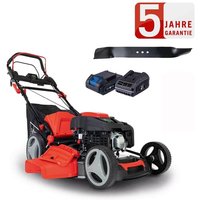 Scheppach - Benzin Rasenmäher MS225-53E 6PS mit Antrieb + E-Start 53cm + 2. Messer von Scheppach