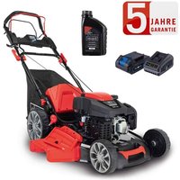 Scheppach - Benzin Rasenmäher MS225-56E 6PS 7IN1 Schnittbreite 56cm + 0,6 l Öl von Scheppach