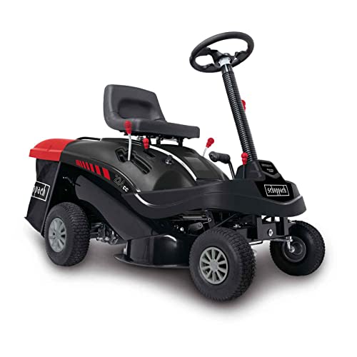 Scheppach Benzin Rasentraktor Aufsitzmäher MR224-61 | 6,8PS | Schnittbreite 61cm | 5-Fach Höhenverstellung | E-Start | 150 L Fangsack | 4X Vorwärts / 1xRückwärtsgang | Rasenmäher Aufsitzrasenmäher von Scheppach