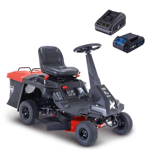 Scheppach Benzin Rasentraktor Aufsitzmäher MR225-61 | 6PS | E-Start | Schnittbreite 61cm | Schnitthöhe 35-75mm | 150L Fangbox | 4xVor- / 1xRückwärtsgang | Rasenmäher Aufsitzrasenmäher von Scheppach