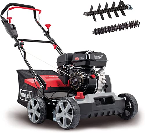Scheppach Benzin Vertikutierer SC50VARIO Rasenlüfter Moosentferner Entmooser | 40cm Arbeitsbreite | 4 kW Leistung | 17 Messer von Scheppach
