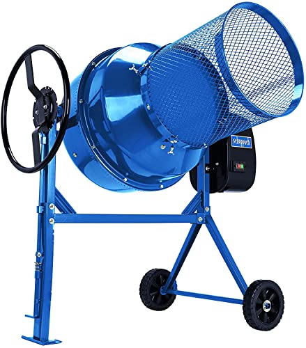 Scheppach Betonmischer MIX200 Siebtrommel + Rührwerk | 850W | Fassungsvermögen 200L | Drehzahl 29,5 min-1 | 385mm Trommelöffnung | langlebig & robust | Zahnräder aus Guss | Geschweißter Trommelboden von Scheppach