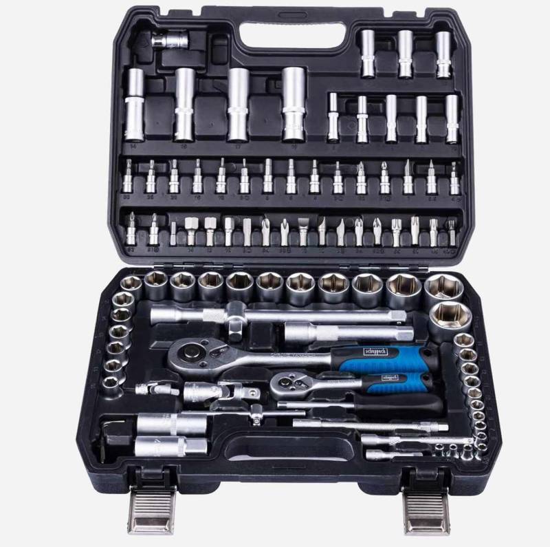 Scheppach Bit- und Steckschlüsselset Scheppach Werkzeugkoffer TB97 Steckschlüsselsätz 94 tlg. von Scheppach
