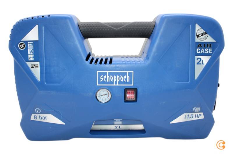 Scheppach Druckluft Kompressor Aircase 2 L 8 Bar Ansaugleistung Siehe Text/Foto B-Ware von Scheppach