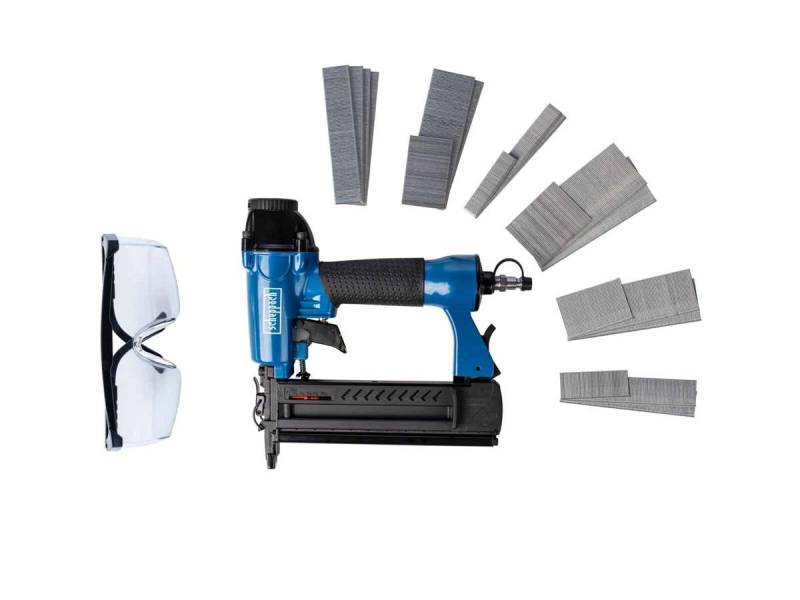 Scheppach Druckluft-Nagler 7906100715, Set, für das Anbringen von Klammern oder Nägeln bei Holzprojekten Scheppach Druckluft-Nagler 7906100715, Set, für das Anbringen von Klammern oder Nägeln bei Holzprojekten von Scheppach