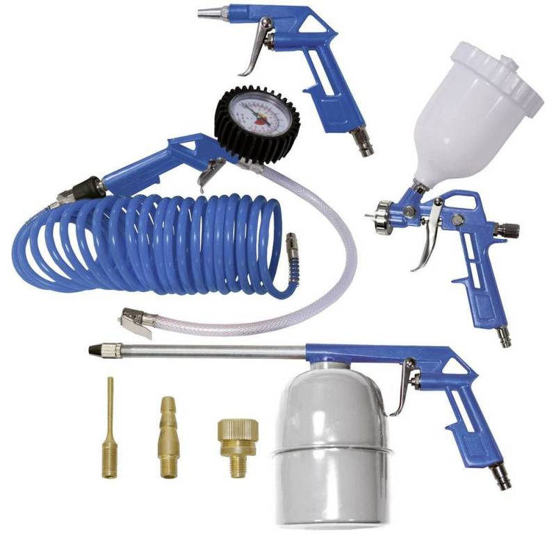 Scheppach Farbsprühpistole 8-teiliges Druckluft-Werkzeug-Set 7906100742 Scheppach Farbsprühpistole 8-teiliges Druckluft-Werkzeug-Set 7906100742 von Scheppach