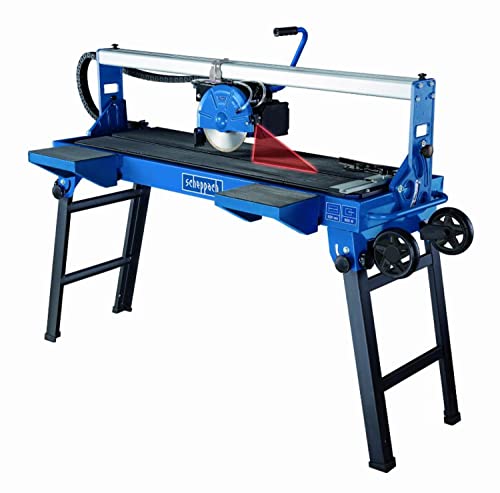 Scheppach Fliesenschneider FS3600 | 900W Leistung | Schnitthöhe 36mm | Trennscheibe- Ø 200mm | Tischgröße 1290 x 400mm | schwenkbarer Schneidkopf | Tauchfunktion | Wasserbehälter 30L von Scheppach