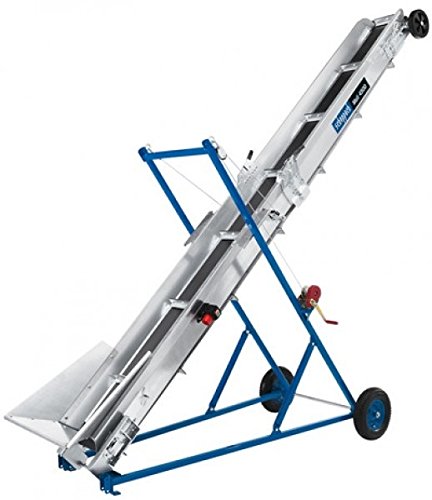 Scheppach Förderband Muli 4500 Fördertechnik Transportband mit 4500mm Förderlänge | 250mm Förderbandbreite | Bandgeschwindigkeit 0,8 m/s | Leistung 1100W | Auswurfhöhe 3400mm bei 45° | 230V Anschluss von Scheppach
