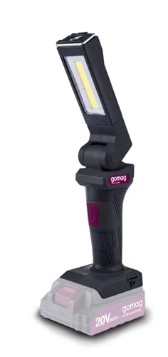 Scheppach Gomag Akku-Arbeitsleuchte GO-AL20 | Lichtstrom 300 lm | 8 Stunden Leuchtdauer | Um 270° drehbarer sowie um 180° schwenkbarer und in 6 Stufen einstellbarer Leuchtenkopf Scheppach Gomag Akku-Arbeitsleuchte GO-AL20 | Lichtstrom 300 lm | 8 Stunden Leuchtdauer | Um 270° drehbarer sowie um 180° schwenkbarer und in 6 Stufen einstellbarer Leuchtenkopf von Scheppach
