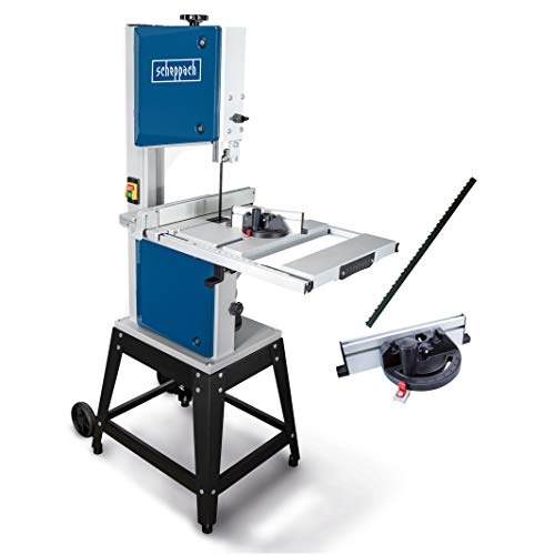 Scheppach HBS400 Bandsäge 315 mm mit Ersatzsägeband und Querschneidlehre, 230 Volt, Motorleistung 750 Watt, max. Durchlasshöhe 170 mm, max. Durchlassbreite 305 mm von Scheppach