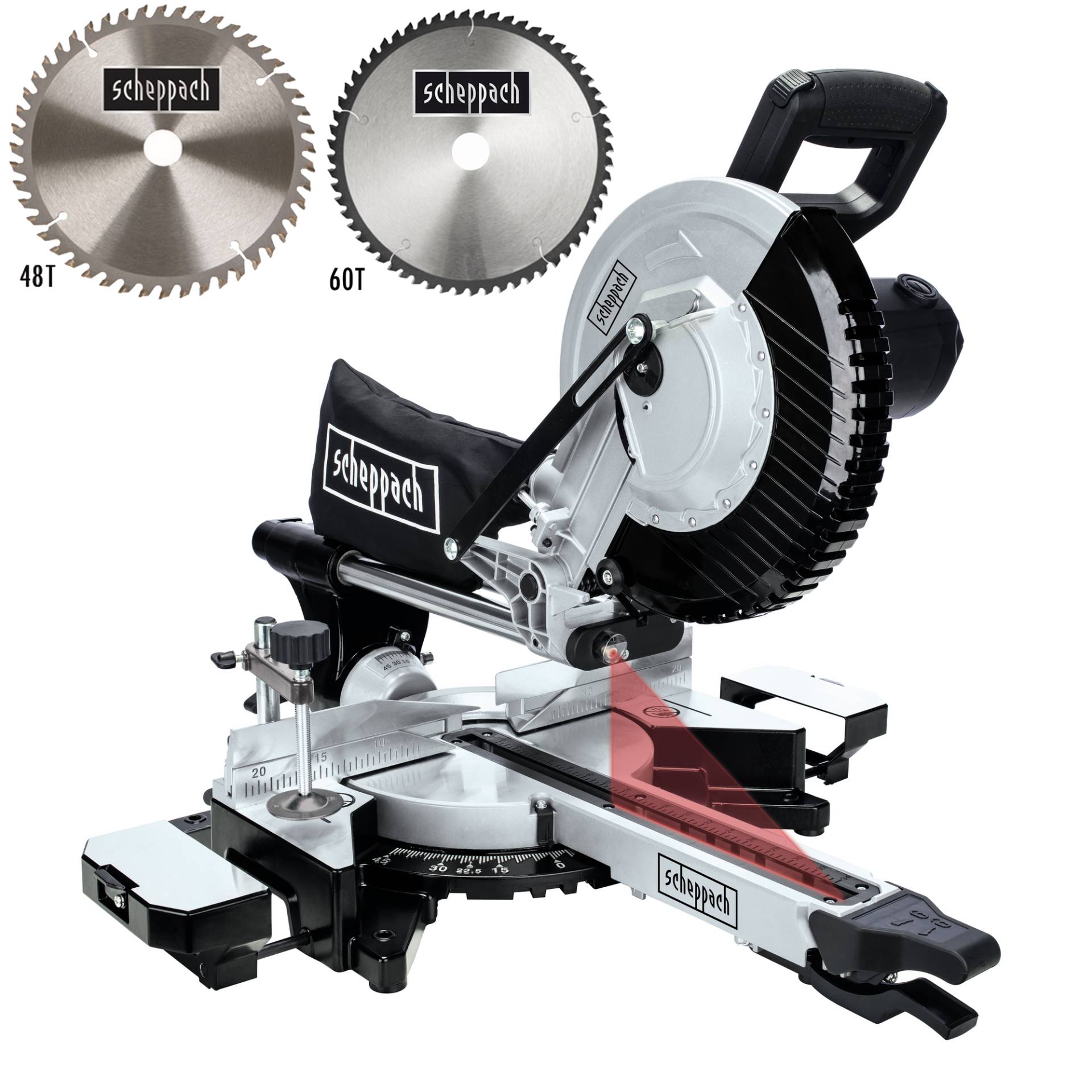 Scheppach Kapp- und Zugsäge 'MST 254 Black Edition' 2000 W mit 2 Sägeblättern Scheppach Kapp- und Zugsäge 'MST 254 Black Edition' 2000 W mit 2 Sägeblättern von Scheppach