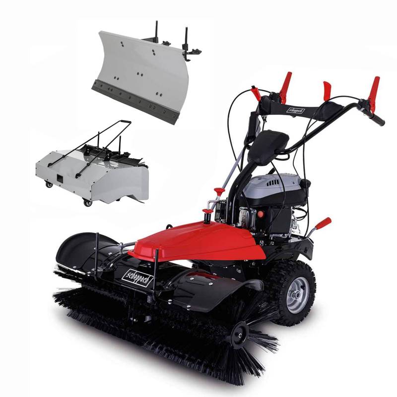 Scheppach Kehrmaschine 'SC2200PE' inkl.Schneeschild, Sammelbehälter von Scheppach