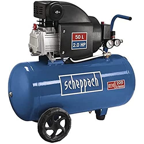 Scheppach Druckluft Kompressor HC54 | 1500W Leistung | 50L Kessel | 8bar Druck | Ansaugleistung 220L/min | ölgeschmiert von Scheppach