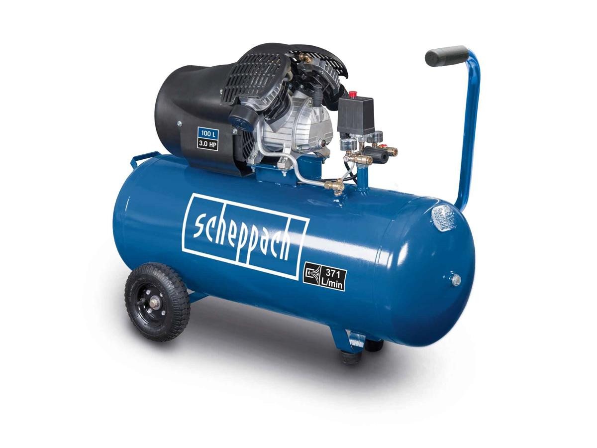 Scheppach Kompressor HC120DC, 2200 W, max. 10 bar, 100 l, mit Fahrvorrichtung und 2 Schnellanschlusskupplungen Scheppach Kompressor HC120DC, 2200 W, max. 10 bar, 100 l, mit Fahrvorrichtung und 2 Schnellanschlusskupplungen von Scheppach