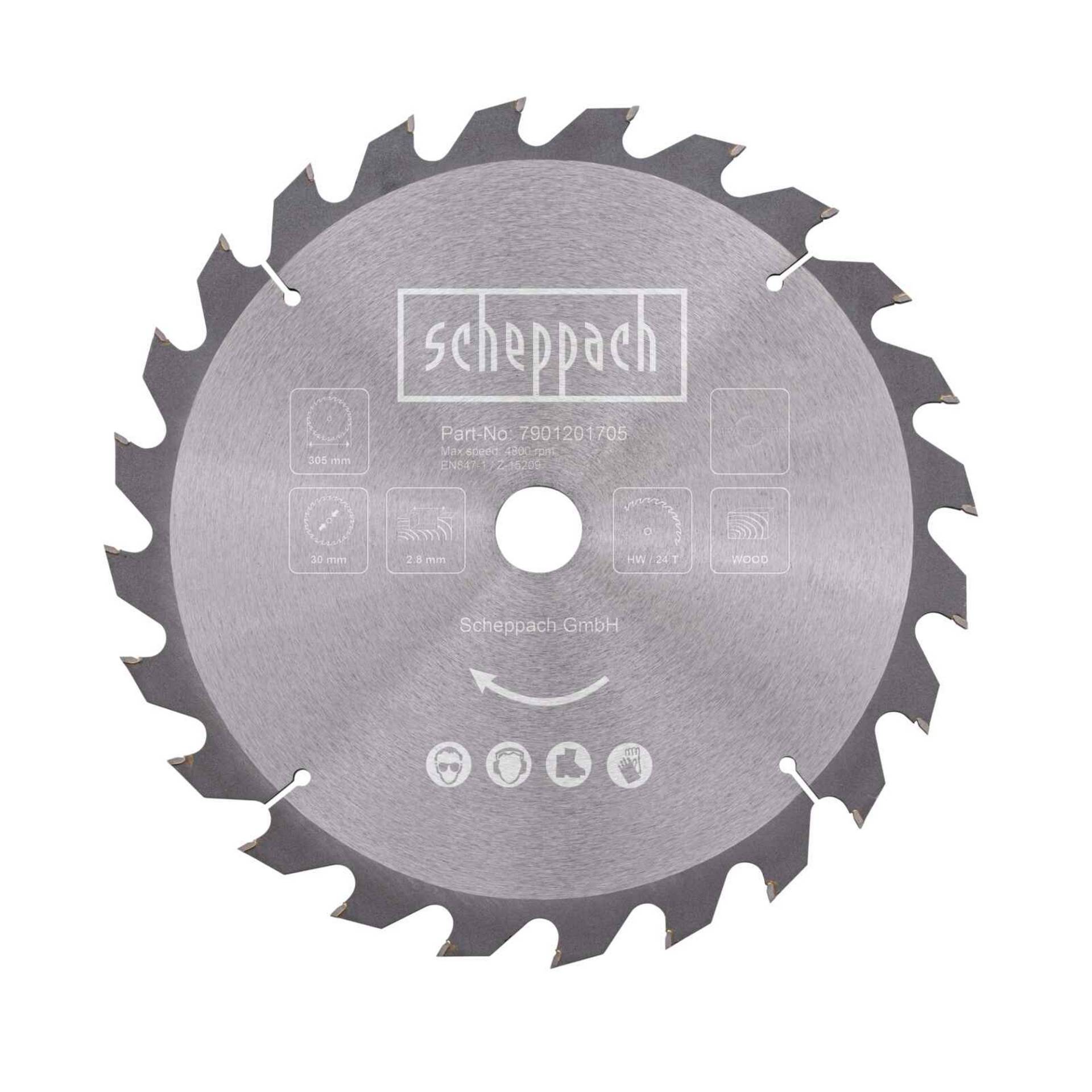 Scheppach Kreissägeblatt 24 Zähne Ø 305 x 30 x 3 mm von Scheppach