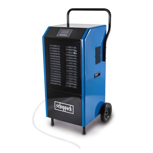 Scheppach Luftentfeuchter DH8000x Bautrockner elektrisch Baustellentrockner | 80L / Tag | Raumgrößen 70-100 m² | 1250W & LCD Display | Vollautomatische Frostschutzkontrolle | Raumentfeuchter von Scheppach