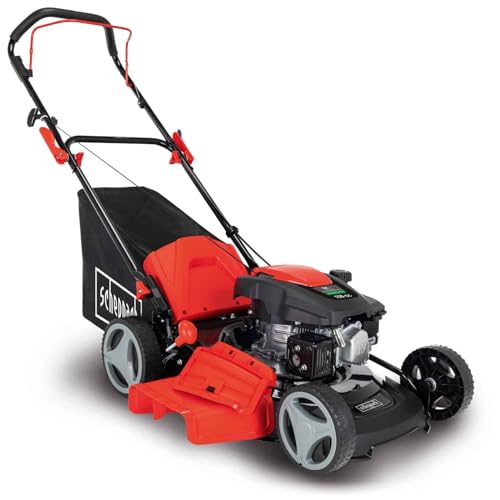 Scheppach MP150-46 Benzin Rasenmäher - 46cm Schnittbreite | 3,5 PS | 7-fache Schnitthöhenverstellung | 55 Liter Fangkorb | Seitenauswurf | Mulchfunktion | Reinigungsfunktion von Scheppach