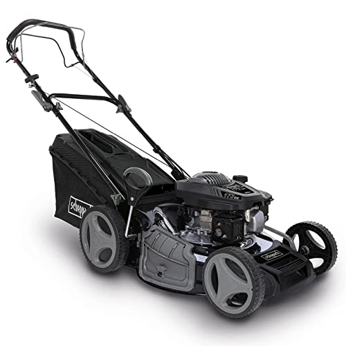 Scheppach MS173-51B Black Edition Rasenmäher Benzin - 51cm Schnittbreite | Reinigungsfunktion | 65 Liter Fangkorb | Stahlgehäuse | 7-stufige Höhenverstellung | Mulchfunktion | Antrieb | Seitenauswurf Scheppach MS173-51B Black Edition Rasenmäher Benzin - 51cm Schnittbreite | Reinigungsfunktion | 65 Liter Fangkorb | Stahlgehäuse | 7-stufige Höhenverstellung | Mulchfunktion | Antrieb | Seitenauswurf von Scheppach
