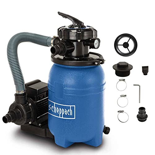 Scheppach PSFA15 Sandfilteranlage 5900 l/h Sandfilterpumpe Poolpumpe | 32/38 mm Anschluss | 14L Tank | 5in1 - Multifunktionspumpe | 250W | geeignet für Quarzsand & Filterballs | Pool Filteranlage Scheppach PSFA15 Sandfilteranlage 5900 l/h Sandfilterpumpe Poolpumpe | 32/38 mm Anschluss | 14L Tank | 5in1 - Multifunktionspumpe | 250W | geeignet für Quarzsand & Filterballs | Pool Filteranlage von Scheppach