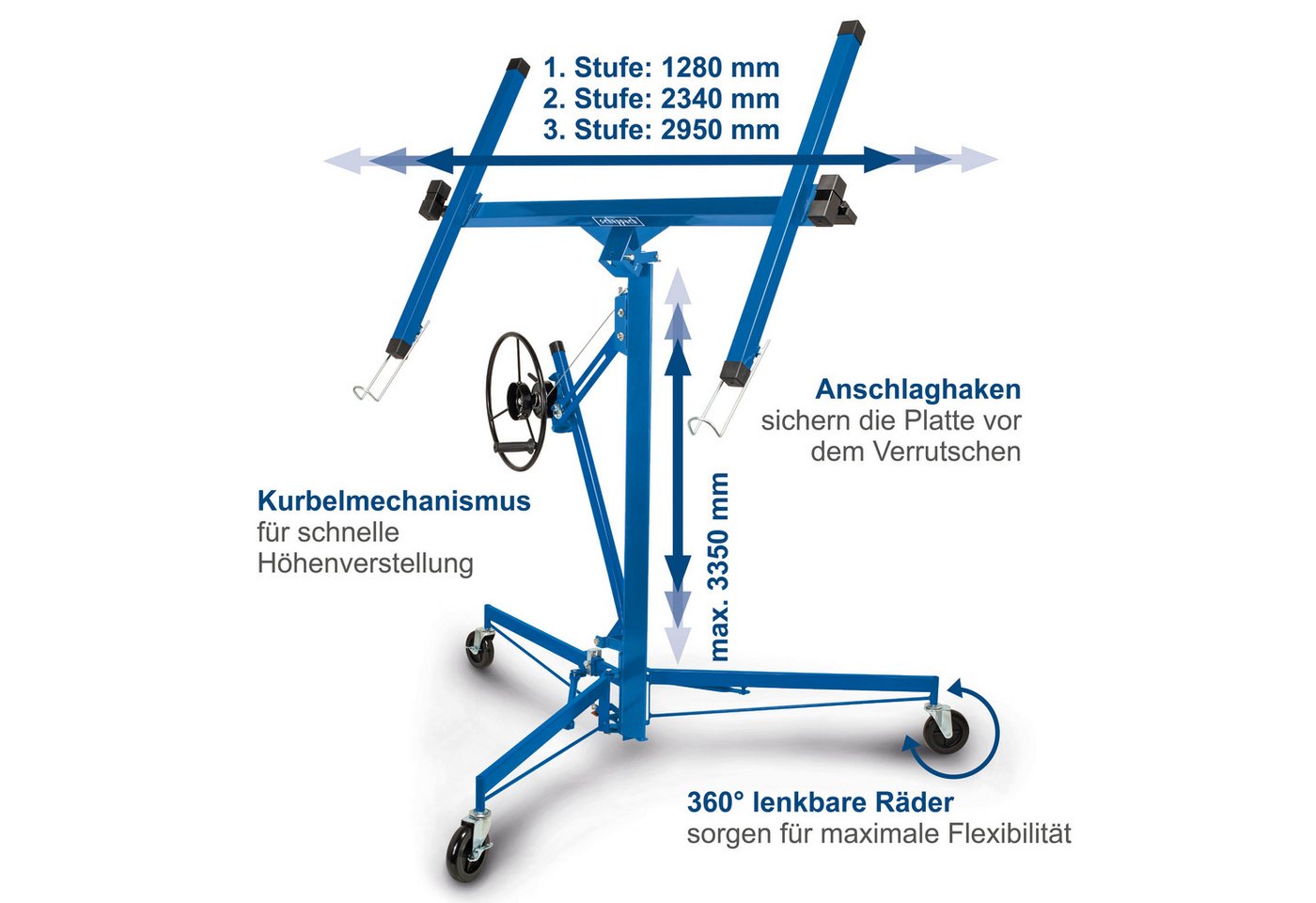Scheppach Plattenheber »TBL400«, max. 68 kg Traglast, -] von Scheppach