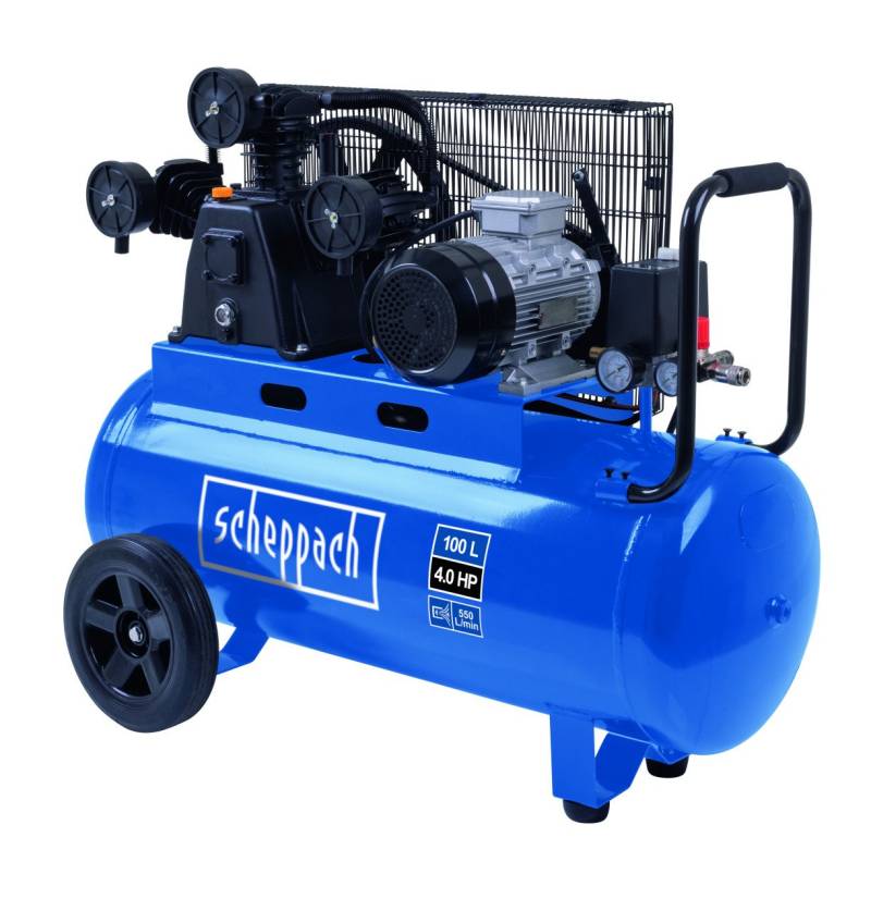 Scheppach Riemenantrieb Kompressor HC550TC 400 V 100 l 10 bar 3000 W 4 PS ölgeschmiert von Scheppach