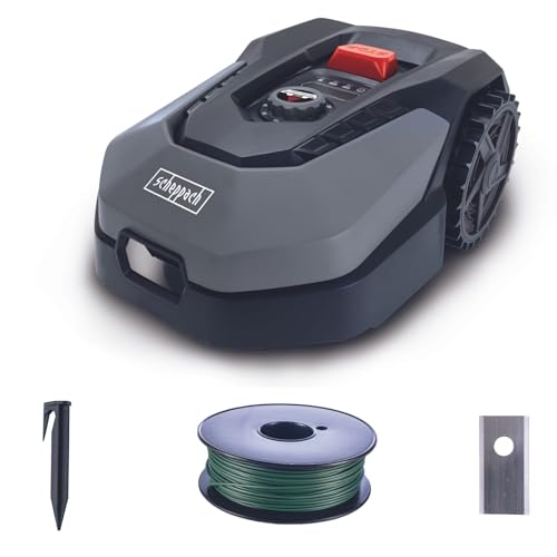 Scheppach RoboCut L500 vernetzter Rasenmäherroboter 400m2 mit Ladestation | Bis zu 400 m² | Regensensor | WLAN und BT von Scheppach