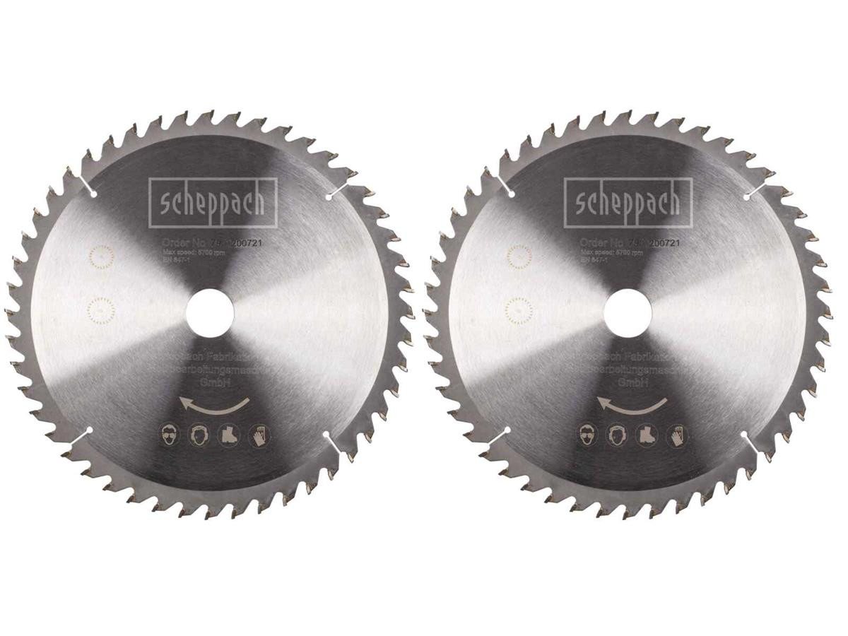Scheppach Sägeblatt Multifunktion (Set, 2-St), Sägeblätter 216 mm, 40 Zähne, passend für Scheppach Kappsäge HM90MP von Scheppach