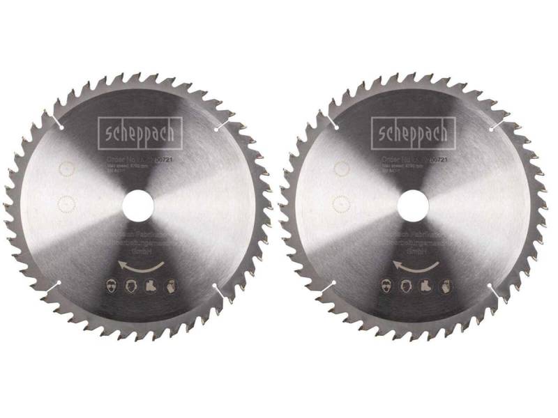 Scheppach Sägeblatt Multifunktion (Set, 2-St), Sägeblätter 216 mm, 40 Zähne, passend für Scheppach Kappsäge HM90MP von Scheppach